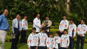 KWF TEAM OF ATHELETES WITH PROMINENT POLITICAL PERSONALITIES OF INDIA